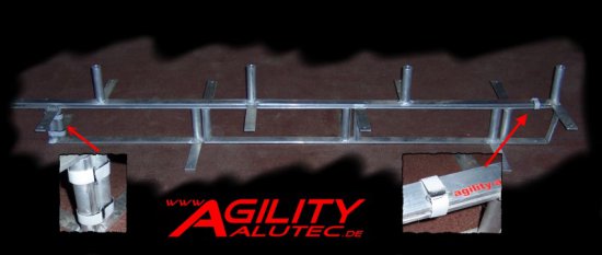 Agility-Slalom aus Alu 3